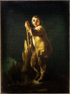 Stående hyrde, ca. 1740 (Olie på lærred) af Pietro Longhi