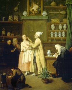Apotekeren, ca. 1752 (olie på lærred) af Pietro Longhi
