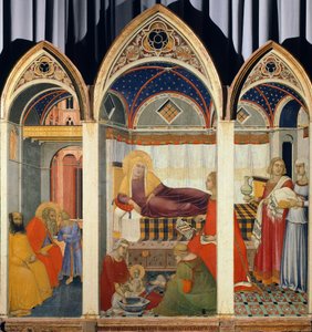 Jomfruens fødsel, af Pietro Lorenzetti (ca 1280-ca 1348) af Pietro Lorenzetti