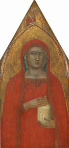 Sankt Maria Magdalena, med en engel [venstre panel] af Pietro Lorenzetti