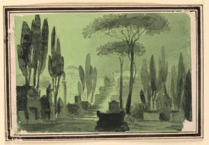Scenedesign, trapper mellem gravene af Pietro Narducci