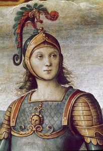 Horatius Cocles, detalje af styrke og temperament (Fresco af Pietro Perugino