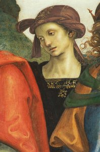 Jeremias, detalje fra Hellig Fader med profeter og sibyller af Pietro Perugino