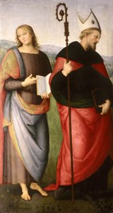 Sankt Johannes evangelisten og Sankt Augustin af Hippo, ca. 1502-21 af Pietro Perugino