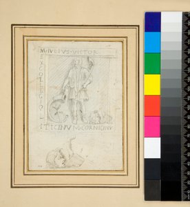 The Cippus of M. Julius Victor (blyant) af Pietro Santi Bartoli