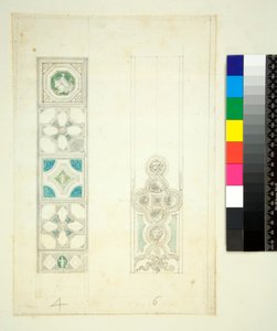 Hvælving af Villa Madama (sort kridt, nogle med pen og brunt blæk. farvet med akvarel) af Pietro Santi Bartoli