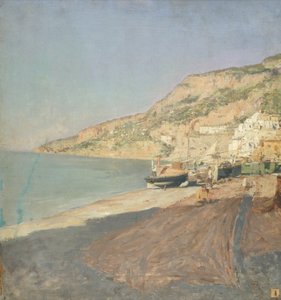 Amalfi Beach (olie på lærred)