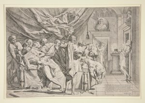 Catos død af Pietro Testa