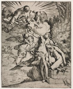 Abrahams offer, ca. 1645-50. af Pietro Testa