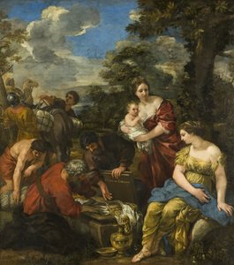 Laban søger sine idoler (olie på lærred) af Pietro da Cortona