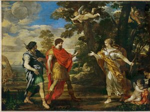 Venus en chasseresse apparait a Enee - Venus, der er på jagt, viser sig for Aeneas ...