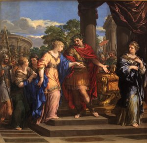 Cæsar giver Kleopatra Egyptens trone, ca. 1637 (olie på lærred) af Pietro da Cortona