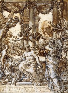 Cybele foran gudernes råd, af Pietro da Cortona