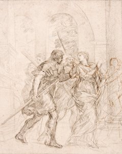 Den hellige (Martina) bliver ført til sit martyrium af Pietro da Cortona