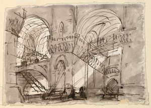 Scenedesign, Fængselsinteriør af Pietro di Gottardo Gonzaga