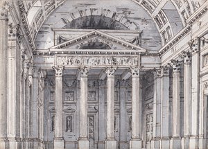 Scenedesign til operaen Belisario af Gaetano Donizetti, 1820
