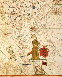 Osmanniske imperium, fra portolan atlas bestående af seks søkort, af Placido Caloiro og Francesco Oliva, Parchment. 1646.