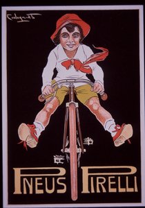 Pirelli-cykelreklame af Plinio Codognato