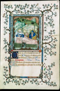 Fødselskirken. Fra Petites heures du Duc de Berry ... af Pol de Limbourg