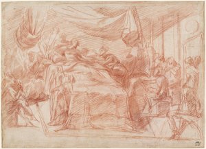 En dødslejescene [recto] af Polidoro da Caravaggio