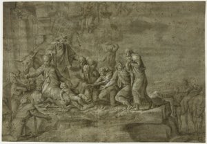 Tilbedelse af hyrderne af Polidoro da Caravaggio
