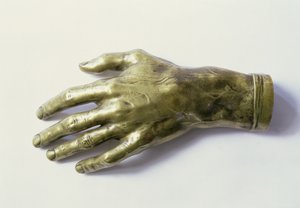 Afstøbning af Frederic Chopins (1810-49) venstre hånd (bronze)