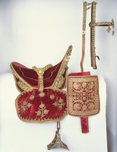 Paradesadel (tekstil, sølv og ædelsten) af Polish School