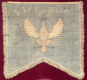 Vimpel fra tiden for Tadeusz Kosciuszko (1746-1817) oprøret i 1794 (uld) af Polish School