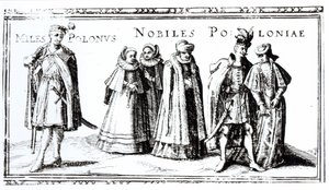Polsk adel (gravering) (sort foto) af Polish School