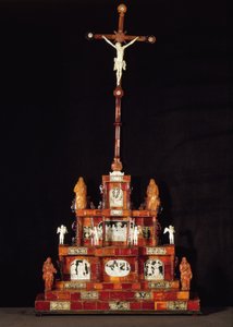 Bærbart alter, værksted af Michael Redlin, Gdansk (træ, rav og elfenben)