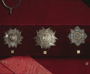 Prins Josef Anton Poniatowskis ordener (1763-1813) (sølv med sølvtråd og pailletter) af Polish School