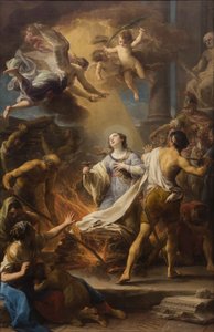Den hellige Lucias martyrium Pompeo Girolamo Batoni af Pompeo Batoni