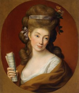 "" Portrait de la noble polonaise Izabela Lubomirska "" (Portræt af prinsesse Izabela Elzbieta Potocka, født Lubomirska (1736-1816)) Peinture de Pompeo Batoni (1708-1787) - 1780 - Olie på lærred Samling Dim 65. cmx Privat af Pompeo Girolamo Batoni