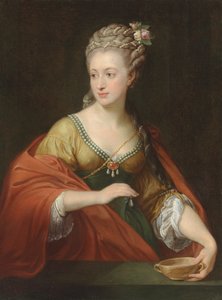 Portræt af Alexandra Evtihievna Demidova 1724-1789 med Cleopatra, begyndelsen af ​​1770