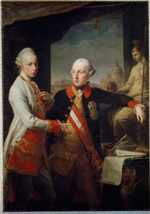 Portrætter af brødrene Leopold II af Habsburg-Lorraine, storhertug af Toscana og Joseph II af Det Hellige Rige af Pompeo Girolamo Batoni
