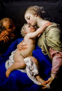 Den hellige familie. 1700-tallet (olie på lærred) af Pompeo Girolamo Batoni