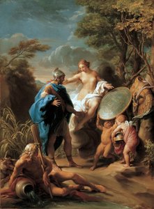 Venus præsenterer Aeneas med rustning smedet af Vulcan af Pompeo Girolamo Batoni