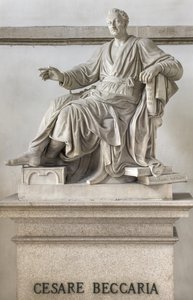Statue af Cesare Beccaria, 1838 af Pompeo Marchesi
