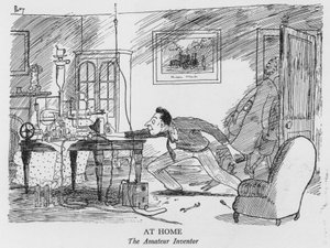 At Home, amatøropfinderen (litho) af Pont
