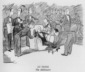 At Home, The Millionaire (litho) af Pont