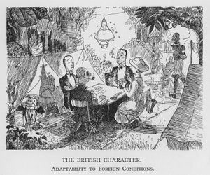 Den britiske karakter, tilpasningsevne til fremmede forhold (litho)