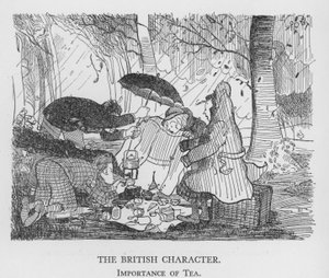 Den britiske karakter, betydningen af te (litho)