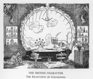 Den britiske karakter, The Exaltation of Cleanliness (litho) af Pont