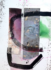 Tekstureret abstrakt collage af Poonam Choudhary