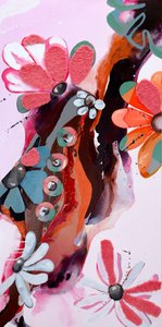 Livligt blomsterabstrakt af Poonam Choudhary