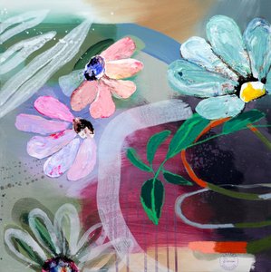 Livlige, maleriske blomster