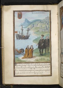 Illustration, fra en historie om Syon nonnernes peregrineringer, samlet i Lissabon i begyndelsen af det 17. århundrede af Portuguese School