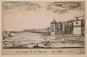 Jeronimos Kloster i Belem-distriktet, Portugal 1662 af Portuguese School
