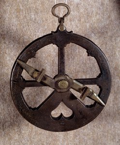 Måleinstrument: portugisisk nautisk astrolabium fra det 16. århundrede. Oxford. Universitet
