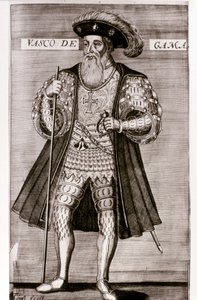 VASCO DA GAMA: Illustration fra "OS LUSIADAS" af Luis Camoes, Lisboa 1572. af Portuguese School